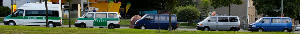 Heute in friedlicher Mission unterwegs: Polizeiwagen in Berlin